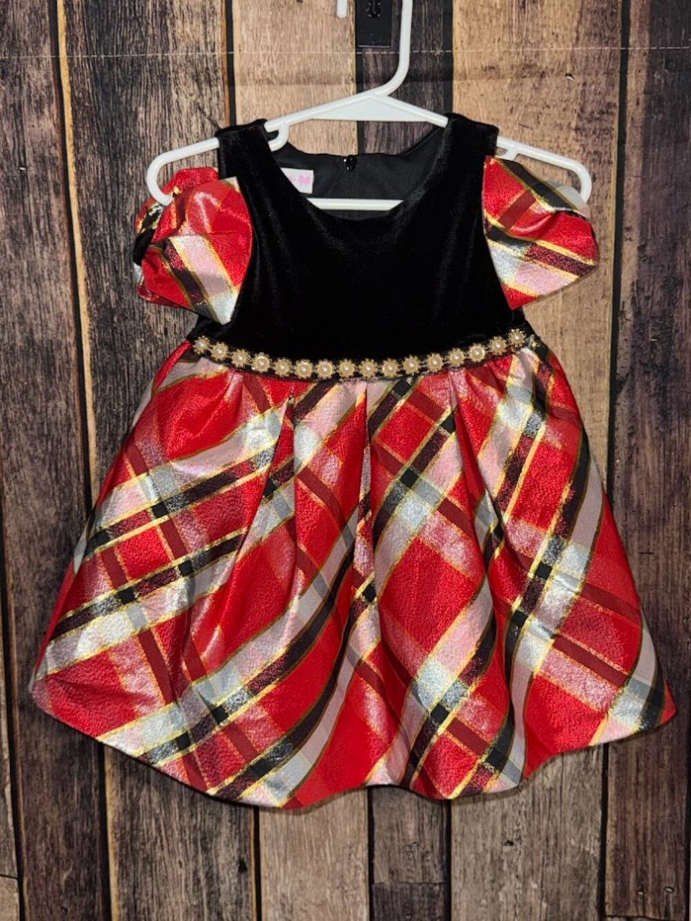 Bonnie Baby Christmas Dress 12m